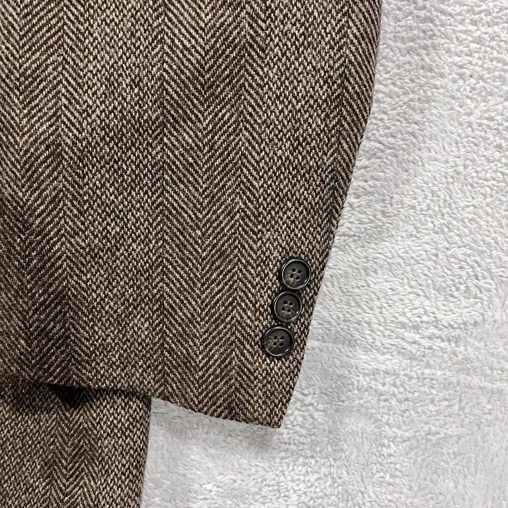 American Trend Sport 44 Coat Tweed‎ Lambswool Herringbone Blazer VTG